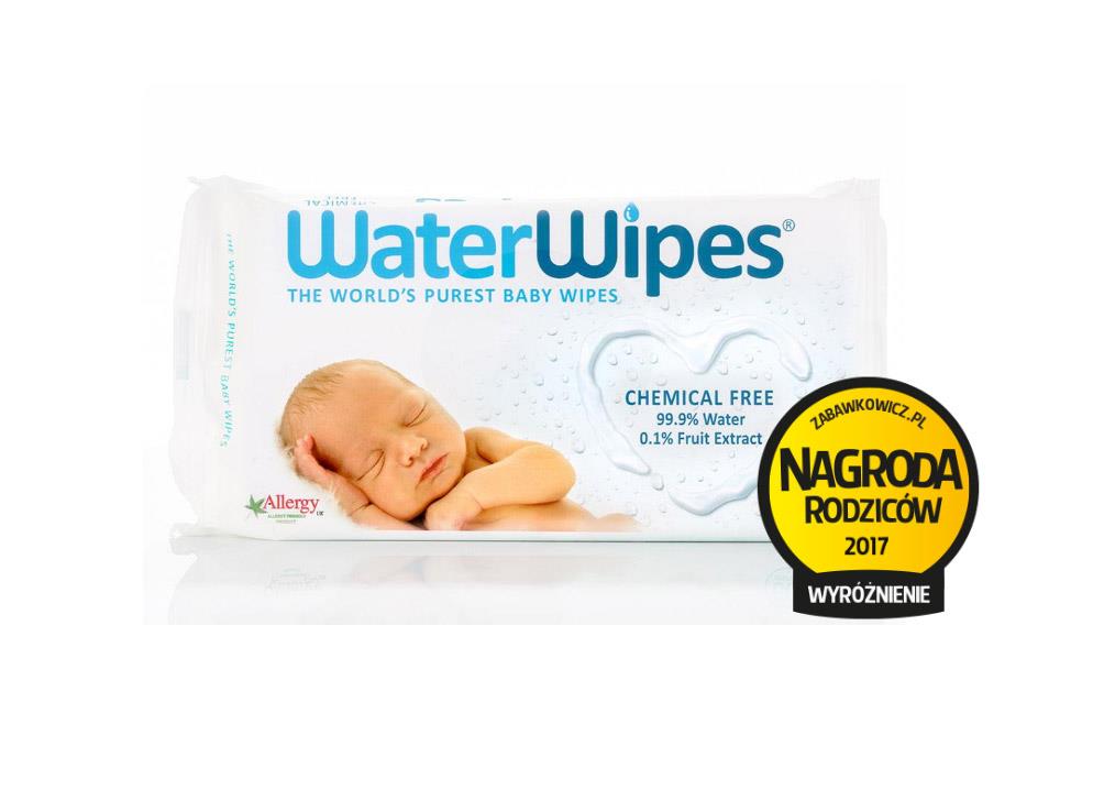 WaterWipes, Chusteczki nasączane czystą wodą, 60szt