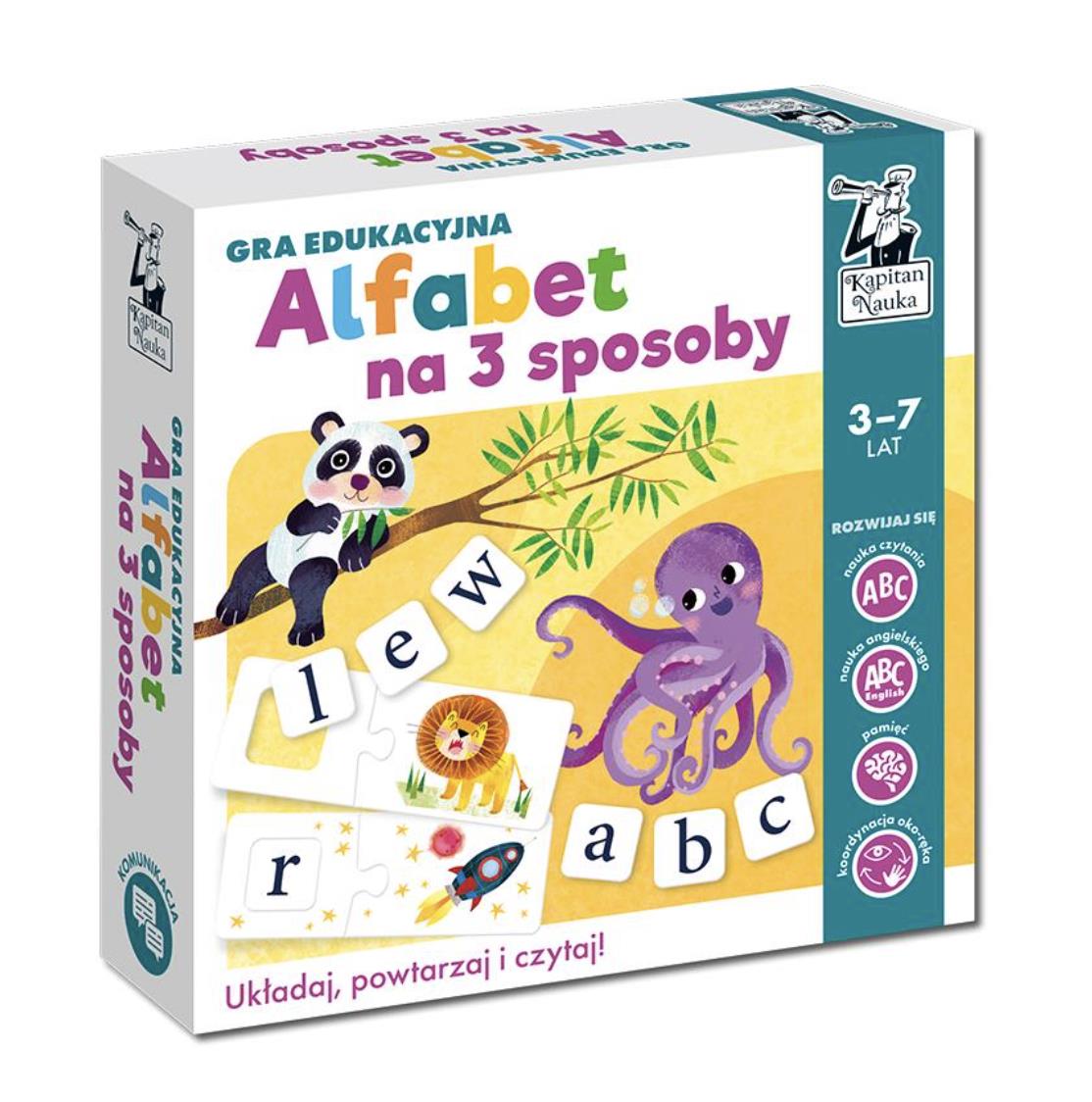 Alfabet na 3 sposoby. Gra edukacyjna. Kapitan Nauka